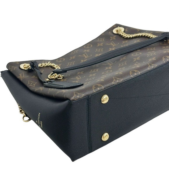 Louis Vuitton Surenne MM Shoulder Tote Bag M43772 Monogram Brown Black Noir - Picture 10 of 15